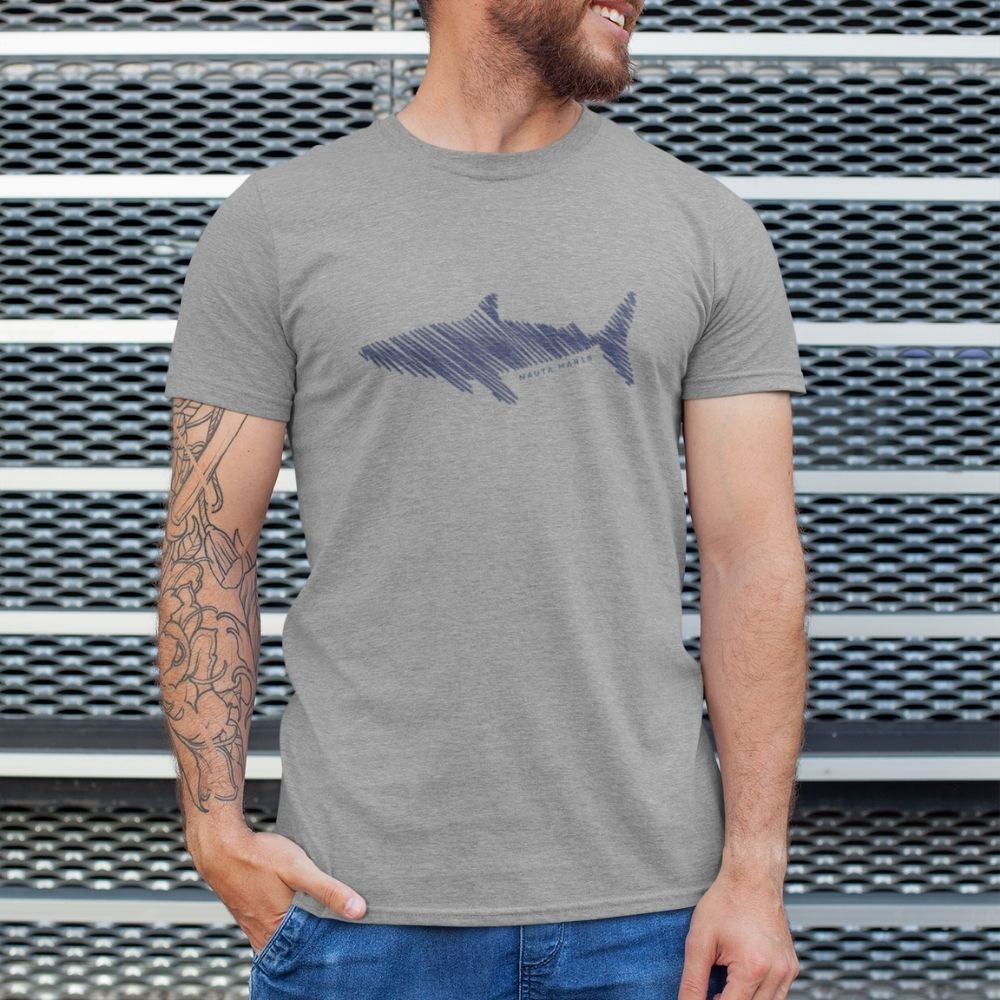 Heather grey shark navy