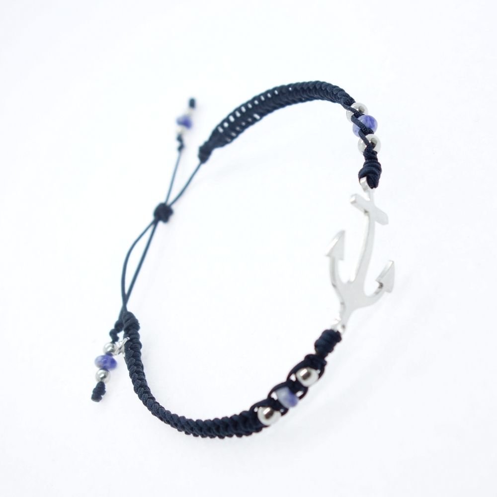 pulsera ancla piedras