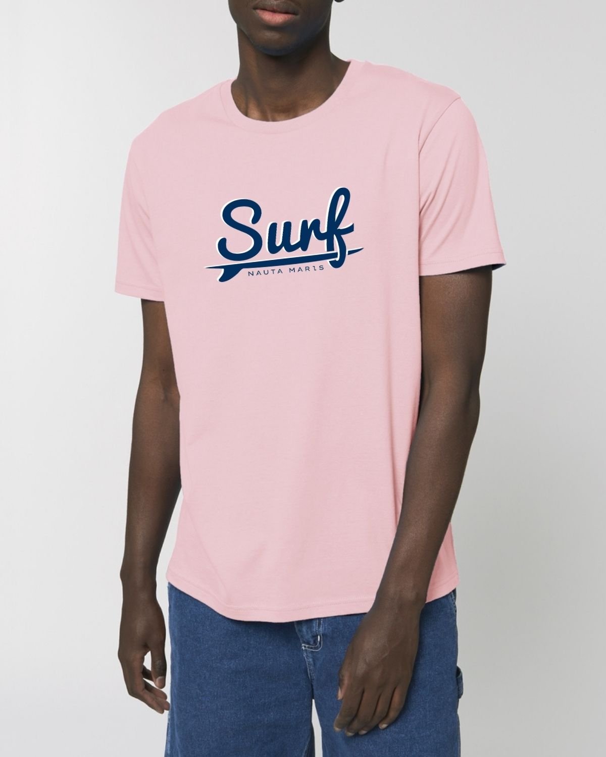 camiseta rosa hombre