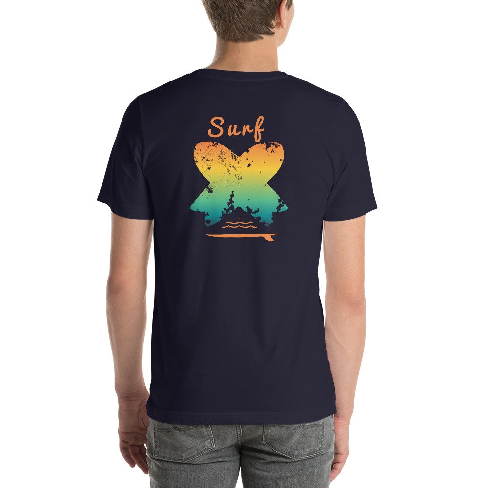 Camiseta orgánica navy tablas surf