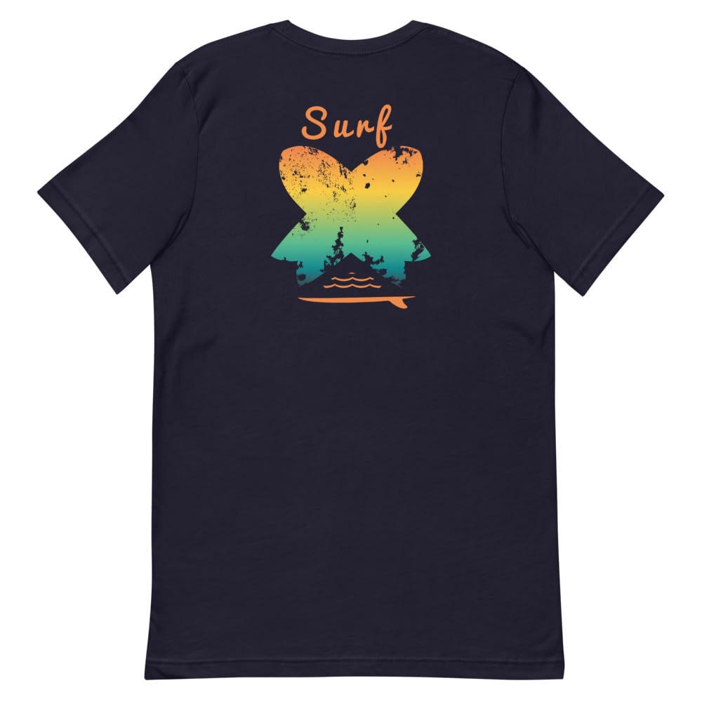 Camiseta orgánica navy tablas surf