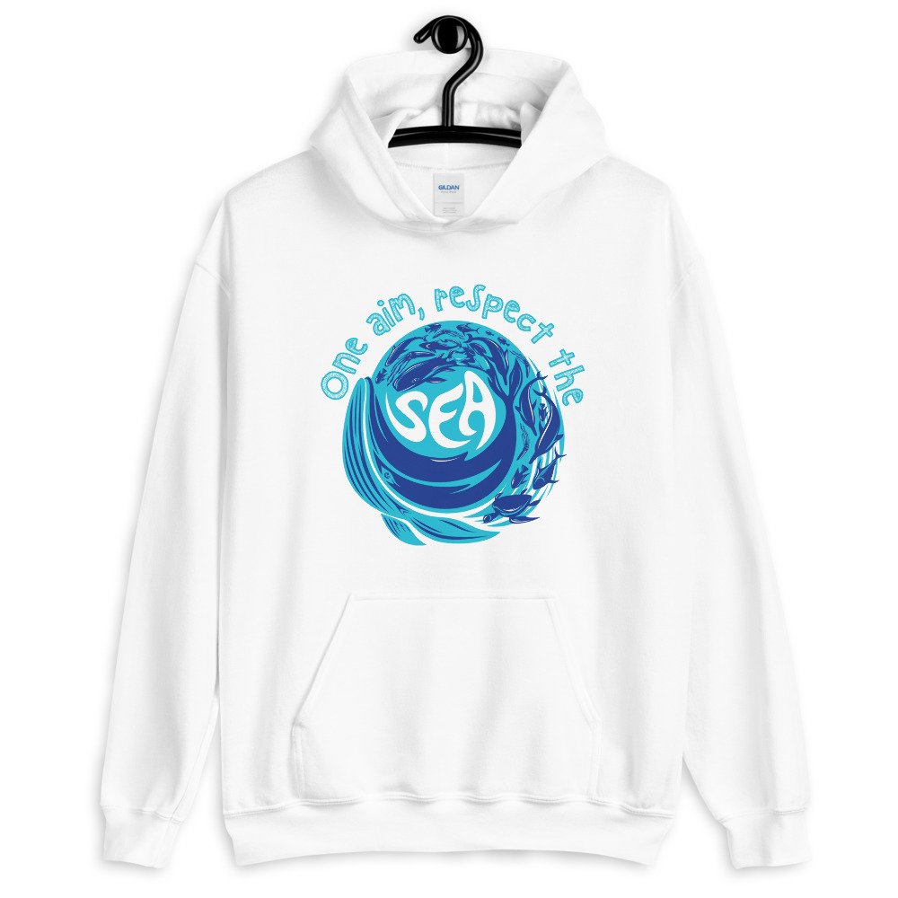 Sudadera orgánica con capucha Respect the Sea