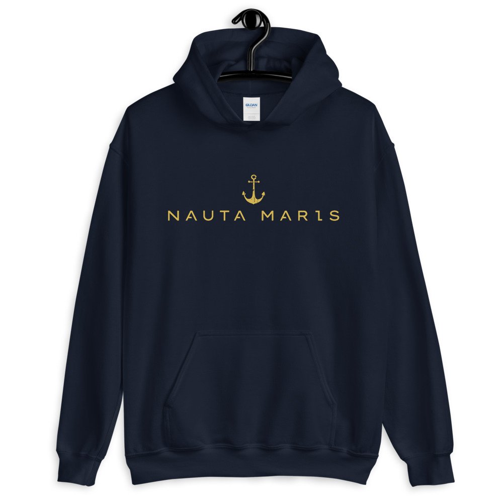 Sudadera con capucha navy ancla unisex