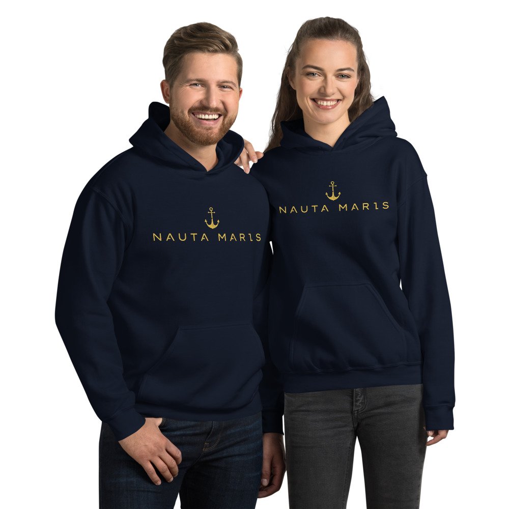 Sudadera con capucha navy ancla unisex