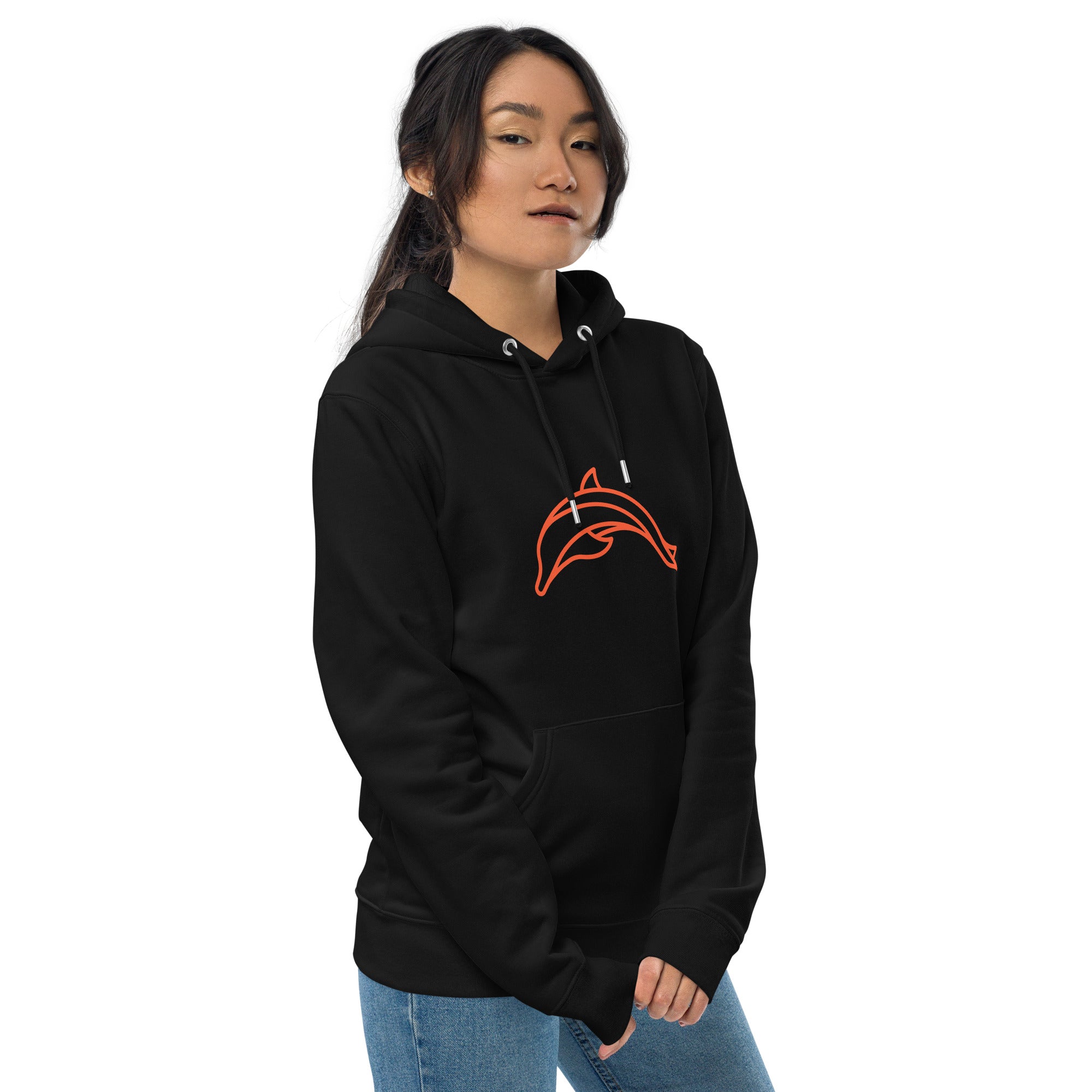 Sudadera orgánica con capucha delfín unisex