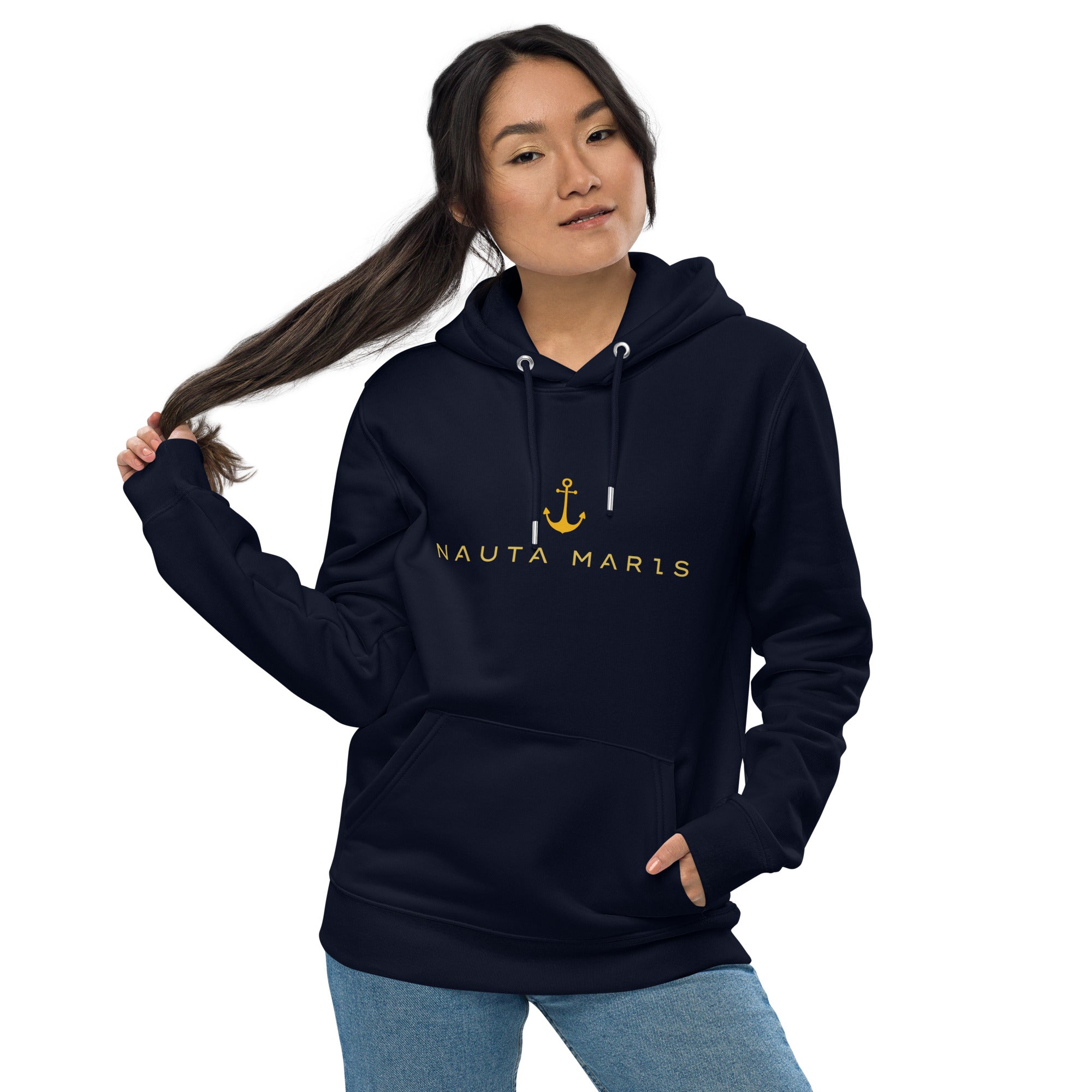 Sudadera con capucha navy ancla unisex